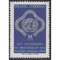 Brasil Brazil 946 1970 25º Aniversario de la ONU MNH Brasil Brazil 946 1970 25º Aniversario de la ONU MNH