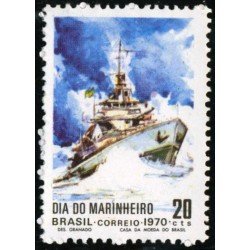 Brasil Brazil 948 1971 Día de la Marina Barco MH Brasil Brazil 948 1971 Día de la Marina Barco MH