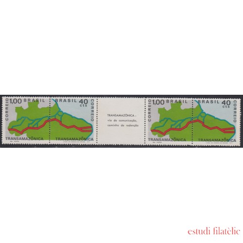 Brasil Brazil 955a/56a 1971 Amazonas Mapa Amazónico MNH