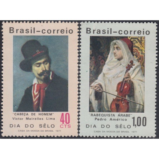 Brasil Brazil 957/58 1971 Día del sello MNH Brasil Brazil 957/58 1971 Día del sello MNH