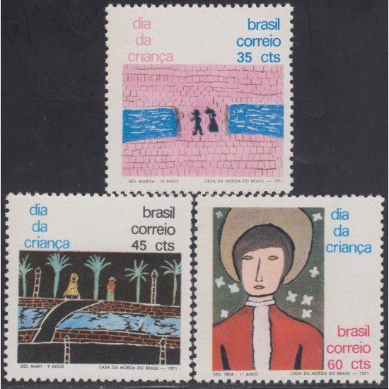 Brasil Brazil 966/68 1971 Día de la Infancia MNH