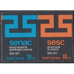 Brasil Brazil 972/73 1971 25º Aniversario de SENAC y SESC MNH Brasil Brazil 972/73 1971 25º Aniversario de SENAC y SESC MNH