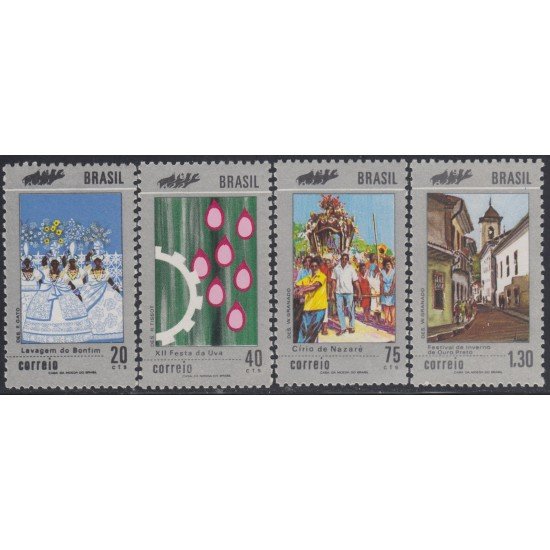 Brasil Brazil 977/80 1972 Turismo tourism MH