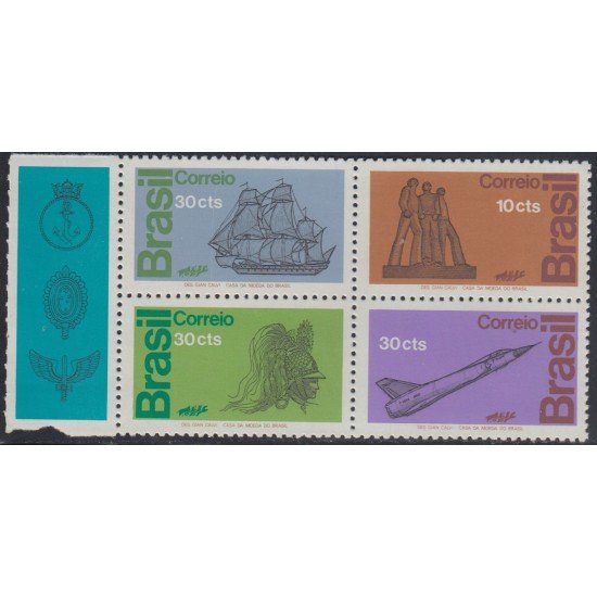 Brasil Brazil 1014/17 1973 Día de las Fuerzas Armadas MNH Brasil Brazil 1014/17 1973 Día de las Fuerzas Armadas MNH