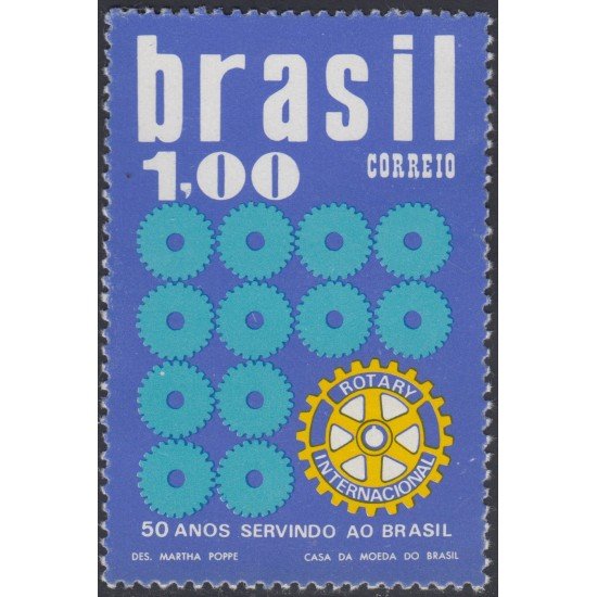 Brasil Brazil 1031 1973 50 Años de Rotary International en Brasil MH