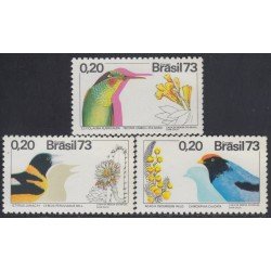 Brasil Brazil 1035/37 1973 Pájaros Aves Birds MH Brasil Brazil 1035/37 1973 Pájaros Aves Birds MH