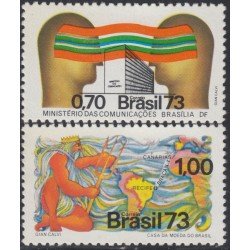 Brasil Brazil 1046/47 1973 Telecomunicaciones Telecommunications MNH Brasil Brazil 1046/47 1973 Telecomunicaciones Telecommunications MNH