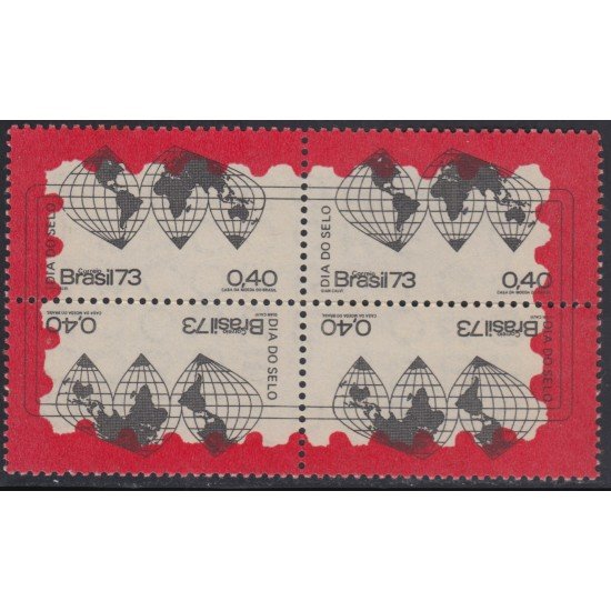 Brasil Brazil 1052/55 1973 Día del sello MNH Brasil Brazil 1052/55 1973 Día del sello MNH