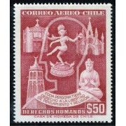 VAR1 Chile A- 180 1958 Derechos del Hombre MNH VAR1 Chile A- 180 1958 Derechos del Hombre MNH