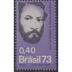 Brasil Brazil 1056 1973 Poeta Goncalves Dias MH Brasil Brazil 1056 1973 Poeta Goncalves Dias MH