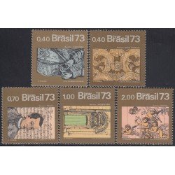 Brasil Brazil 1070/74 1973 Arte Barroco Baroque Art MNH Brasil Brazil 1070/74 1973 Arte Barroco Baroque Art MNH