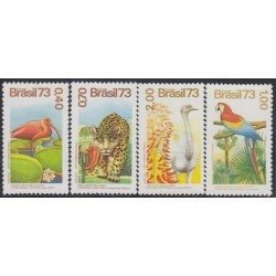 Brasil Brazil 1084/87 1973 Flora y fauna MNH Brasil Brazil 1084/87 1973 Flora y fauna MNH