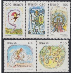 Brasil Brazil 1091/95 1974 Leyendas populares MNH Brasil Brazil 1091/95 1974 Leyendas populares MNH