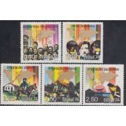 Brasil Brazil 1101/05 1974 Emigración Inmigration MNH Brasil Brazil 1101/05 1974 Emigración Inmigration MNH
