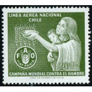 VAR2/S  Chile A- 214 1963 Campaña mundial contra el Hambre MNH