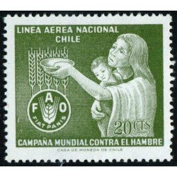 VAR2/S Chile A- 214 1963 Campaña mundial contra el Hambre MNH VAR2/S Chile A- 214 1963 Campaña mundial contra el Hambre MNH