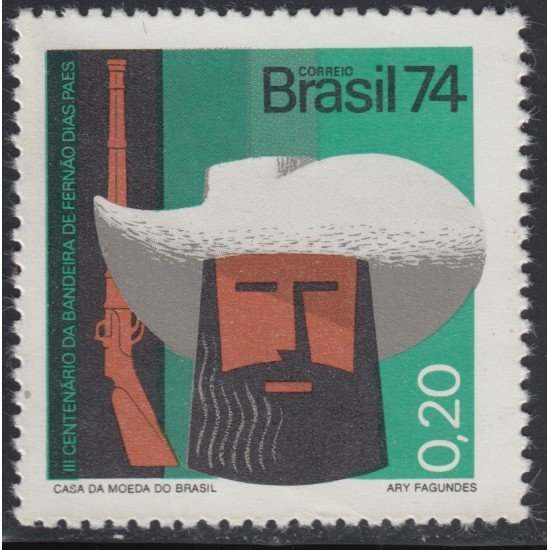 Brasil Brazil 1112 1974 300 Años de la expedición de Minas Gerais MH Brasil Brazil 1112 1974 300 Años de la expedición de Minas Gerais MH