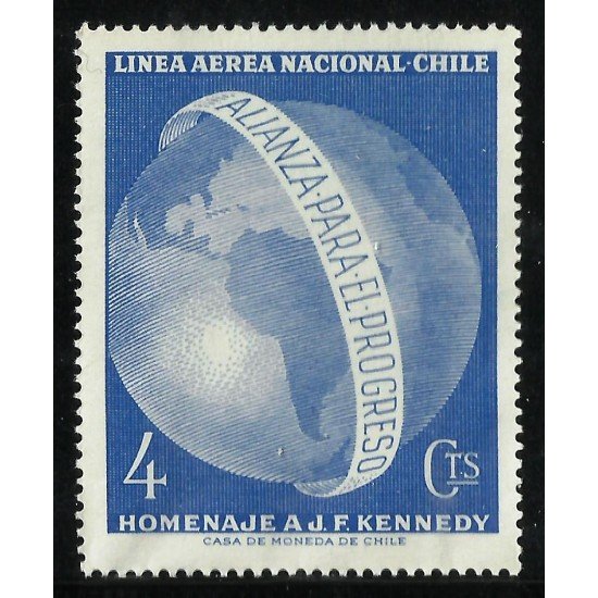 MI1 Chile A- 217 1963 Alianza para el progreso Homenaje a Kennedy MNH