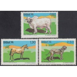 Brasil Brazil 1123-25 1974 200 Cría Brasileña Vacuno MNH Brasil Brazil 1123-25 1974 200 Cría Brasileña Vacuno MNH