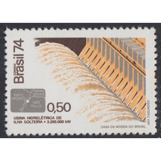 Brasil Brazil 1126 1974 Hidroeléctrica de la Ilha Solteira MNH Brasil Brazil 1126 1974 Hidroeléctrica de la Ilha Solteira MNH