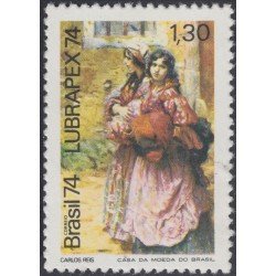 Brasil Brazil 1131 1974 Lubratex 74 Pintura de Carlos Reis MH Brasil Brazil 1131 1974 Lubratex 74 Pintura de Carlos Reis MH
