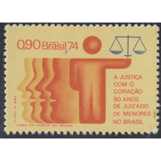 Brasil Brazil 1132 1974 50 Años del tribunal de menores MH Brasil Brazil 1132 1974 50 Años del tribunal de menores MH