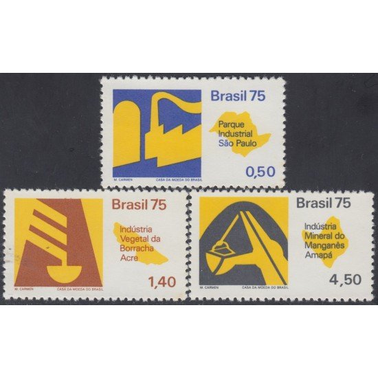Brasil Brazil 1135/37 1975 Recursos económicos del Estado de Brasil MNH Brasil Brazil 1135/37 1975 Recursos económicos del Estado de Brasil MNH