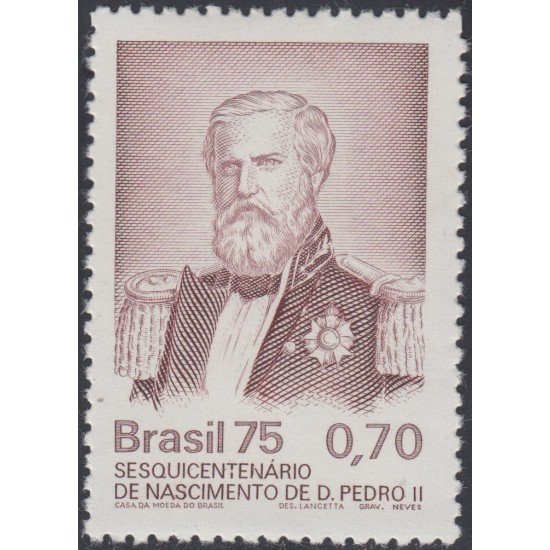 Brasil Brazil 1175 1975 150 Años del nacimiento del Emperador Don Pedro II MNH Brasil Brazil 1175 1975 150 Años del nacimiento del Emperador Don Pedro II MNH