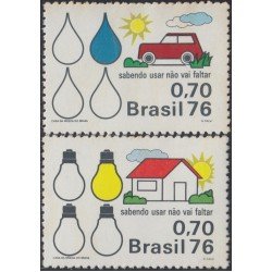Brasil Brazil 1181/82 1976 Economía de la Energía MH Brasil Brazil 1181/82 1976 Economía de la Energía MH