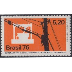 Brasil Brazil 1184 1976 100 Años de la 1ra conexión telefónica MNH Brasil Brazil 1184 1976 100 Años de la 1ra conexión telefónica MNH