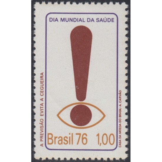 Brasil Brazil 1185 1976 Día Mundial de la Salud MNH Brasil Brazil 1185 1976 Día Mundial de la Salud MNH