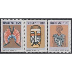 Brasil Brazil 1186/88 1976 Preservación de la cultura Indígena MH Brasil Brazil 1186/88 1976 Preservación de la cultura Indígena MH