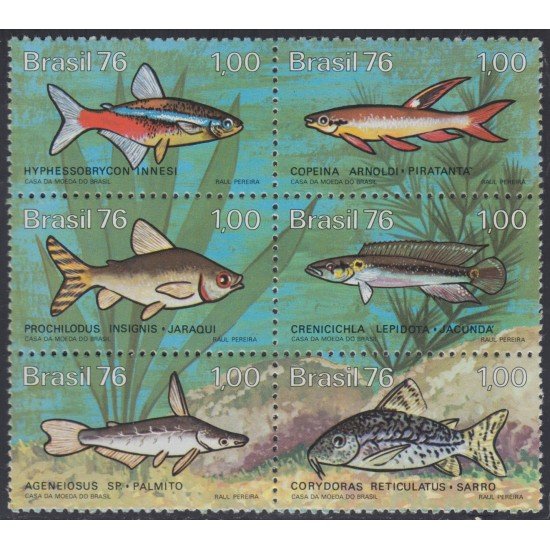 Brasil Brazil 1206/11 1976 Peces de agua dulce MH Brasil Brazil 1206/11 1976 Peces de agua dulce MH