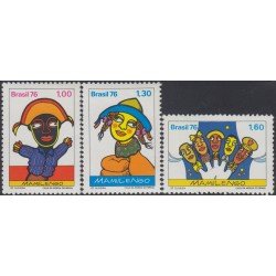 Brasil Brazil 1215/17 1976 Antiguo teatro público de Marionetas MH Brasil Brazil 1215/17 1976 Antiguo teatro público de Marionetas MH