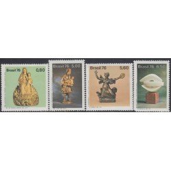 Brasil Brazil 1230/33 1976 Esculturas Brasileñas MNH