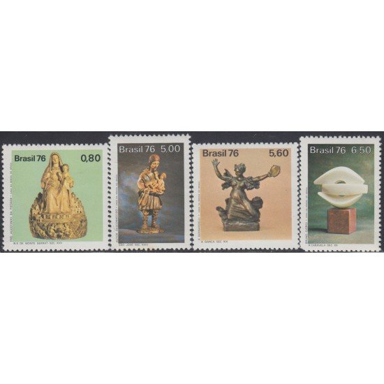 Brasil Brazil 1230/33 1976 Esculturas Brasileñas MNH Brasil Brazil 1230/33 1976 Esculturas Brasileñas MNH