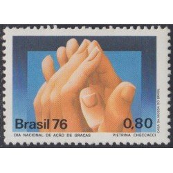 Brasil Brazil 1234 1976 Día Nacional de acción de Gracia MNH