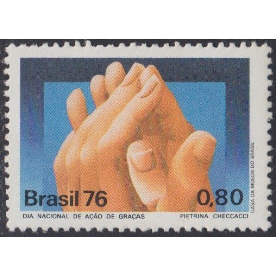 Brasil Brazil 1234 1976 Día Nacional de acción de Gracia MNH Brasil Brazil 1234 1976 Día Nacional de acción de Gracia MNH