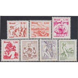 Brasil Brazil 1244/50 1977 Serie Antigua Trabajo Nacional MNH