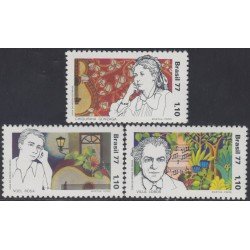 Brasil Brazil 1252/54 1977 Compositores brasileños Brazilian composers MNH