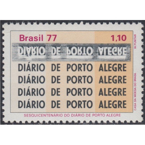 Brasil Brazil 1261 1977 Periódico Diario de Puerto Alegre MNH Brasil Brazil 1261 1977 Periódico Diario de Puerto Alegre MNH