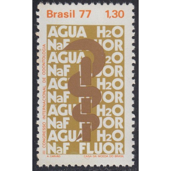 Brasil Brazil 1265 1977 III Congreso Internacional de Odontología MNH Brasil Brazil 1265 1977 III Congreso Internacional de Odontología MNH