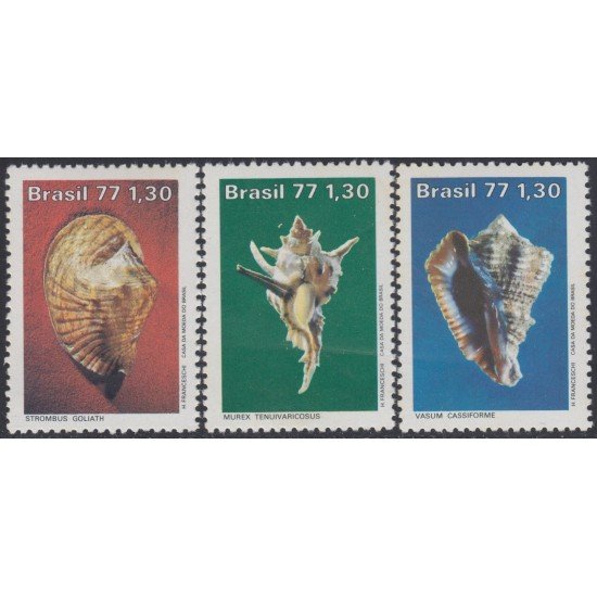 Brasil Brazil 1266/68 1977 Reunión de Malacólogos brasileños MNH Brasil Brazil 1266/68 1977 Reunión de Malacólogos brasileños MNH
