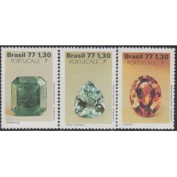 Brasil Brazil 1289/91 1977 Piedras finas Fine stones MNH Brasil Brazil 1289/91 1977 Piedras finas Fine stones MNH