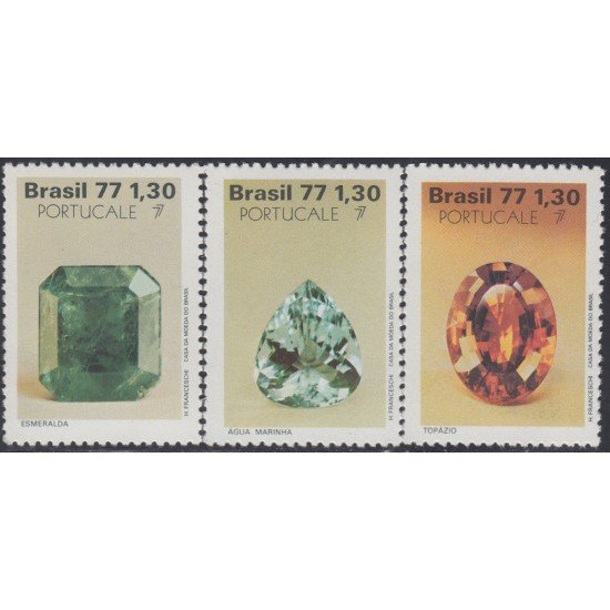 Brasil Brazil 1289/91 1977 Piedras finas Fine stones MNH Brasil Brazil 1289/91 1977 Piedras finas Fine stones MNH