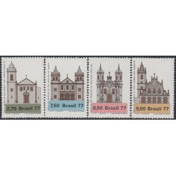 Brasil Brazil 1297/300 1977 Iglesias Churches MNH Brasil Brazil 1297/300 1977 Iglesias Churches MNH
