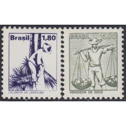Brasil Brazil 1307/08 1978 Serie Antigua. Trabajo nacional MNH Brasil Brazil 1307/08 1978 Serie Antigua. Trabajo nacional MNH