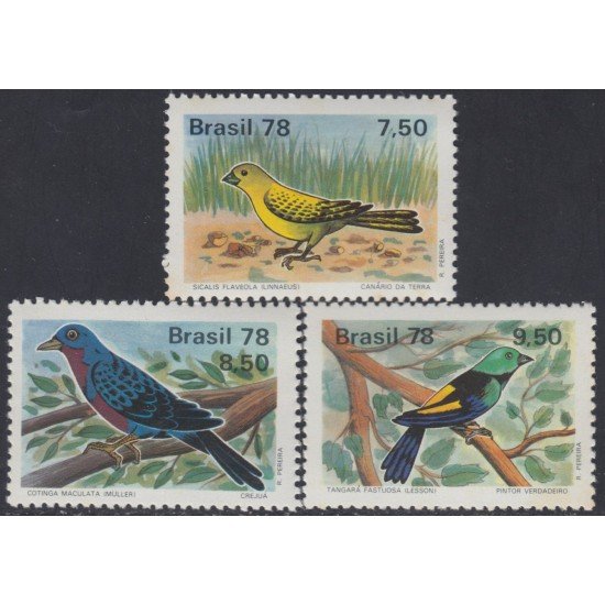 Brasil Brazil 1310/12 1978 Protección de la naturaleza Pájaros Birds MNH Brasil Brazil 1310/12 1978 Protección de la naturaleza Pájaros Birds MNH