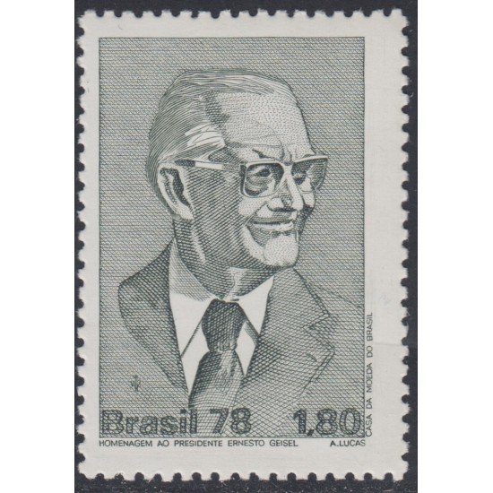 Brasil Brazil 1315 1978 Homenaje al Presidente Ernest Geisel MNH Brasil Brazil 1315 1978 Homenaje al Presidente Ernest Geisel MNH