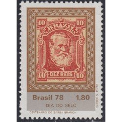 Brasil Brazil 1319 1978 Día del sello TP de 1878 MNH Brasil Brazil 1319 1978 Día del sello TP de 1878 MNH
